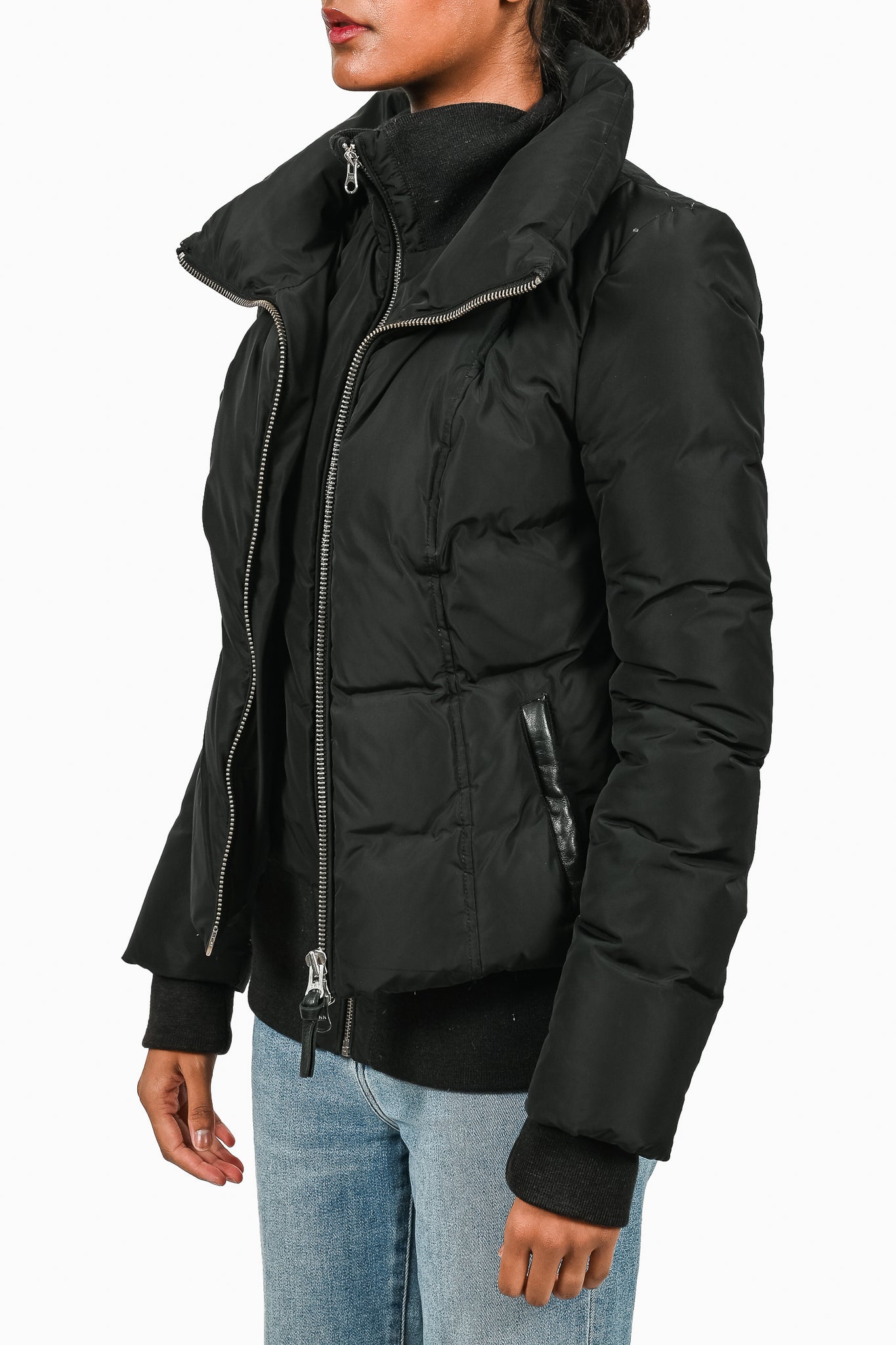 Mackage Black Double Zip Puffer With Hood Size XS