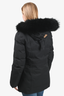 Mackage Black Down Fur Lined Parka Coat Size M