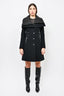 Mackage Black Wool/Cashmere Peacoat with Detachable Cable Knit Collar Size S