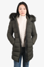 Mackage Green Down/Fox Fur Trim Hooded Jacket Size XS