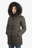 Mackage Green Down/Fox Fur Trim Hooded Jacket Size XS