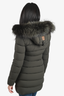 Mackage Green Down/Fox Fur Trim Hooded Jacket Size XS