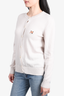 Maison Kitsune Light Beige Wool Fox Patch Cardigan Size M