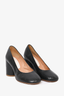 Maison Margiela Black Leather Rounded Heels Size 36.5