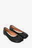 Maison Margiela Black Leather Tabi Flats Size 39