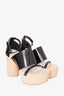 Maison Margiela Black Wood Platform Buckle-fastening Sandals Size 35