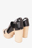 Maison Margiela Black Wood Platform Buckle-fastening Sandals Size 35