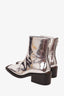 Maison Margiela Silver Stacked Ankle Boot Size 38