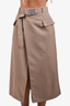 Maison Margiela Tan Khaki Belted Midi Skirt Size 38