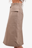 Maison Margiela Tan Khaki Belted Midi Skirt Size 38