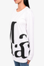 Maison Margiela White/Black Large Logo T-Shirt Size XS