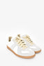 Maison Margiela White Leather/Grey Suede 'Replica' Sneakers Size 37