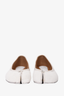 Maison Margiela White Painted Canvas Tabi Flats Size 36