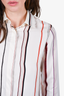 Maison Margiela Cream/Red Silk Stripped Shirt Size 4 (As Is)