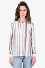 Maison Margiela Cream/Red Silk Stripped Shirt Size 4 (As Is)