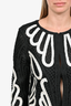 Maje Black/Cream Crochet Knit Evening Jacket sz 38