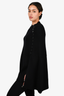 Maje Black Knit Button Cape Size 1