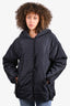 Maje Black Quilted Hooded Puffer Jacket Size 1