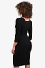 Maje Black Ribbed Bodycon Dress Size 1