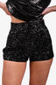Maje Black Sequin Shorts Size 36