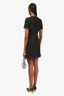 Maje Black Sheath Dress With Silver-Toned Ring Embellishment Size 1