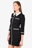 Maje Black Tweed Mid Sleeve Dress Size 36