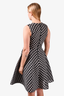 Maje Black White Check A-Line Dress Size 1