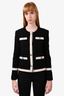 Maje Black/White Tweed Pocket Jacket Size 36