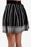 Maje Black/White Wool Pleated Skirt Size 1