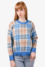 Sandro Blue/Beige Mohair Blend Sweater Size 2
