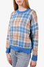 Sandro Blue/Beige Mohair Blend Sweater Size 2