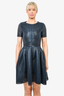 Maje Blue/Black A-Line Mini Dress Size 3