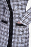 Maje Blue/Black Tweed Jacket with Braid Size 36