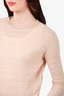 Maje Light Pink Shimmer Wool Crewneck Sweater Size 1