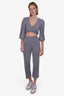 Majorelle Grey Twisted Top with Track Pants Set Size XS