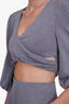 Majorelle Grey Twisted Top with Track Pants Set Size XS