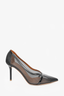 Malone Souliers Black Mesh/Leather Pointed Toe Pumps Size 37.5