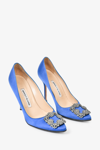 Manolo blahnik 2025 blue satin