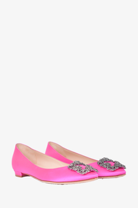 Manolo blahnik hangisi flats 2025 pink