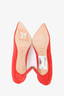 Manolo Blahnik Red Suede Heels Size 37.5