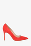 Manolo Blahnik Red Suede Heels Size 37.5