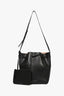 Mansur Gavriel Black Leather Bucket Bag with Pouch