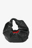 Mansur Gavriel Black Leather  Scrunchie Hobo Bag