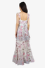 Marchesa Notte White Floral Print Gown Size 4