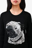 Markus Lupfer Black Sequin Dog Sweater Size S