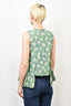 Marni Green Floral Sleeveless Top Size 40