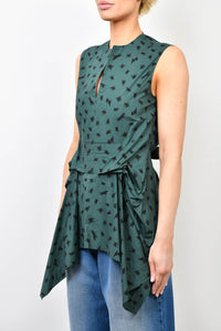 Marni Green Printed Sleeveless Top Size 40