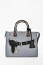Marni Grey Leather Top Handle Bag With Crossbody
