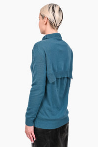 Marni Teal Wool/Cashmere Knit Sweater Size 38
