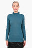 Marni Teal Wool/Cashmere Knit Sweater Size 38
